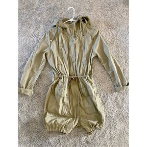 TOPSHOP Utility Cargo Long Length Khaki Jacket